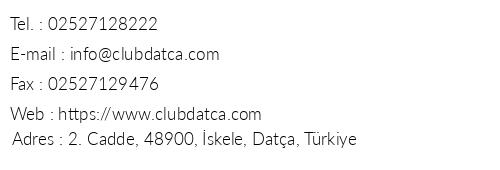 Club Data Tatil Ky telefon numaralar, faks, e-mail, posta adresi ve iletiim bilgileri